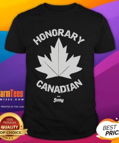Nice Dave Hill Honorary Canadian Sorry T-Shirt featuring a humorous design celebrating Canadian culture and humor.