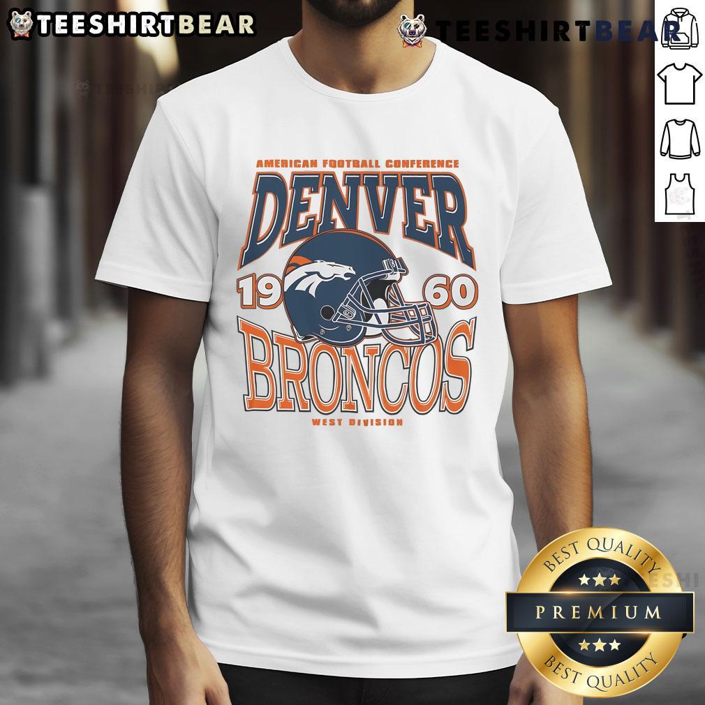Nice Denver Broncos Classic Team Helmet T Shirt Alt Text: Classic Denver Broncos team helmet t-shirt featuring vibrant graphics and comfortable fit for fans. Perfect for game day!
