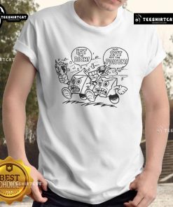 Nice Eat The Rich And Spit Out The Poison T-Shirt featuring bold graphic design and a trendy streetwear style.