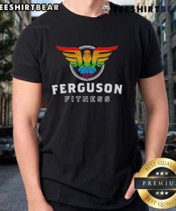 Nice Ferguson Fitness Rainbow LGBT T-Shirt featuring vibrant colors and a stylish design, perfect for fitness enthusiasts.