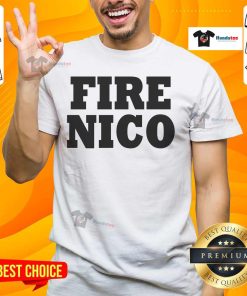 Stylish Nice Fire Nico T-Shirt featuring a bold graphic design, perfect for casual wear and expressing unique style.