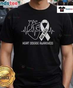 Nice Go Red for Heart Disease Awareness CHD Wear Red T-Shirt featuring vibrant red color and heart health message.