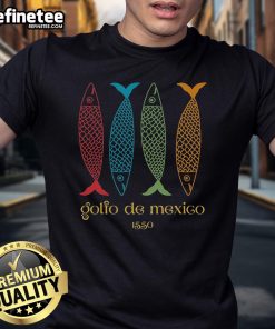 Nice Gulf of Mexico Golfo De Mxico 1550 Sardine T-Shirt featuring a vibrant sardine graphic and coastal design.