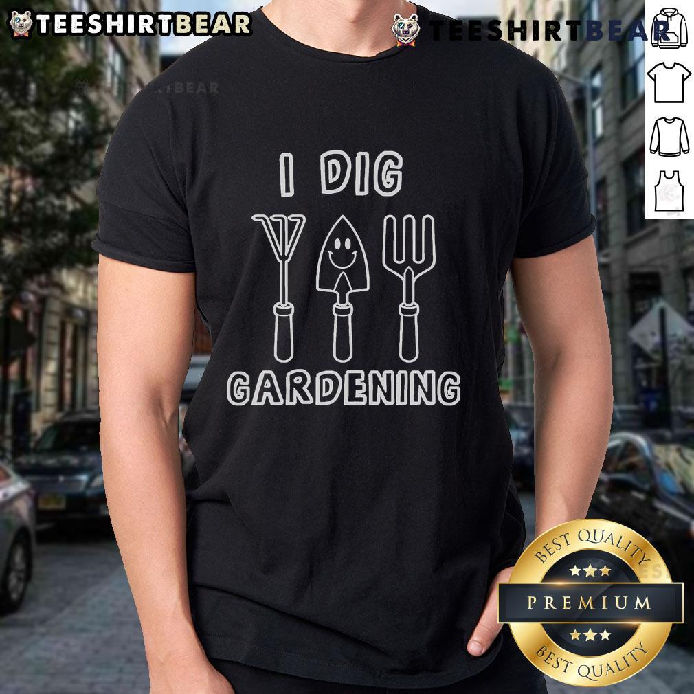 Nice I Dig Gardening T Shirt Nice I Dig Gardening T-Shirt featuring a playful gardening design perfect for plant lovers and gardening enthusiasts.
