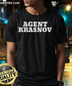 Stylish Nice Kgb Agent Krasnov T-Shirt featuring unique graphic design for fans of espionage and vintage fashion.