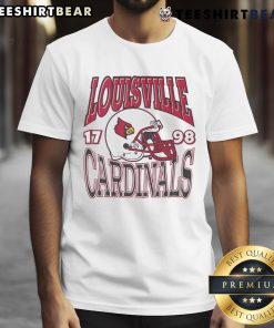 Louisville Cardinals Classic Team Helmet T-Shirt featuring vibrant team colors and logo, perfect for fans and collectors.