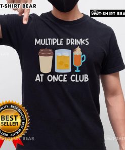 Funny club t-shirt featuring multiple drinks design, perfect for party lovers and bar enthusiasts.