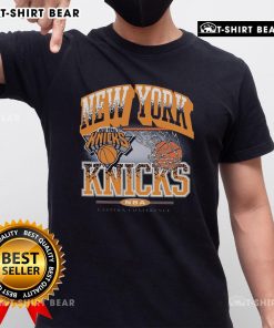 Alt Text: Nice New York Knicks City Edition No Look T-Shirt featuring vibrant team colors and stylish design for fans.