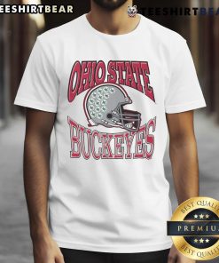 Ohio State Buckeyes Classic Team Helmet T-Shirt featuring vibrant team colors and logo, perfect for fans and game days.