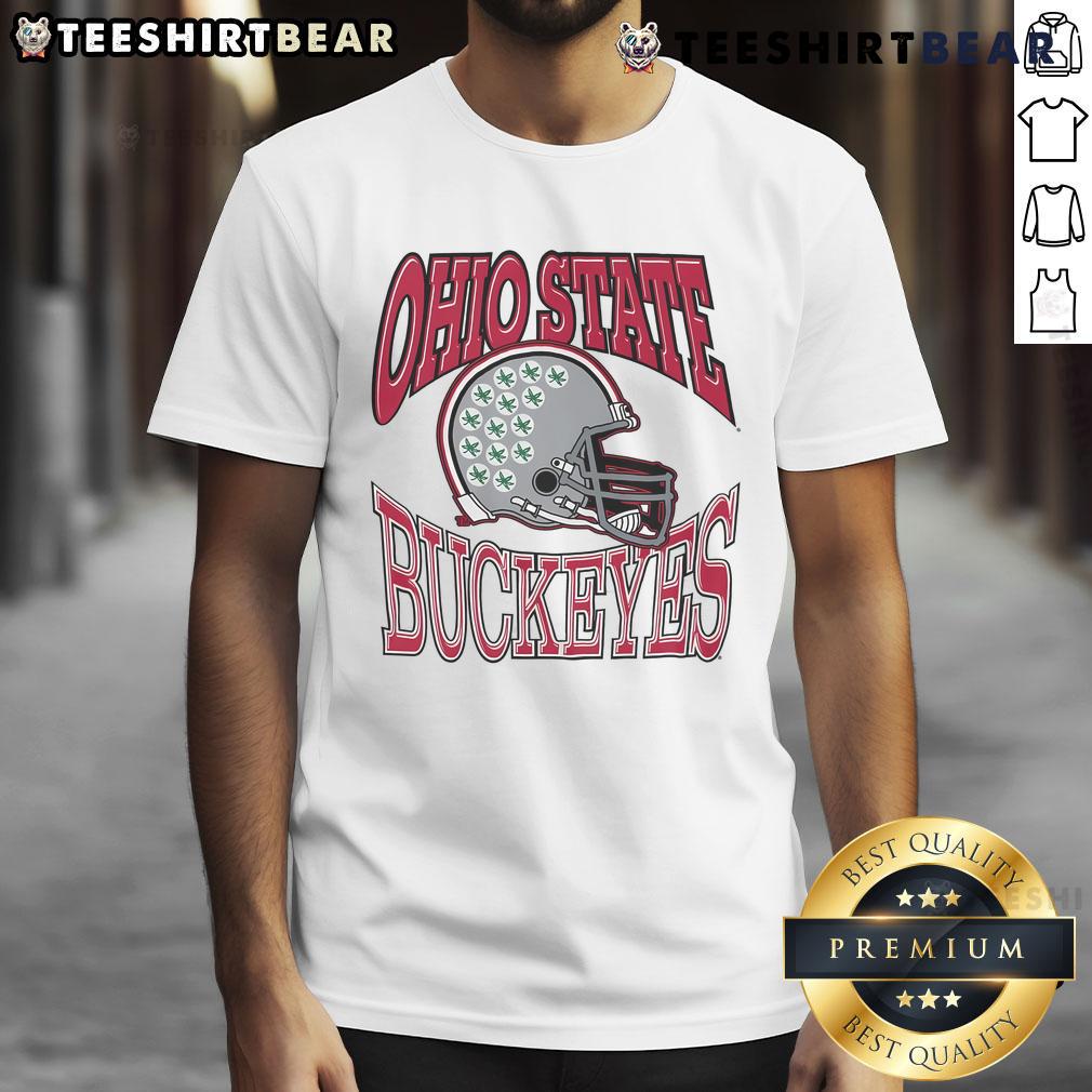 Nice Ohio State Buckeyes Classic Team Helmet T Shirt Ohio State Buckeyes Classic Team Helmet T-Shirt featuring vibrant team colors and logo, perfect for fans and game days.
