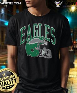 Retro Philadelphia Eagles Helmet T-Shirt featuring a vintage design, perfect for fans of the NFL team.