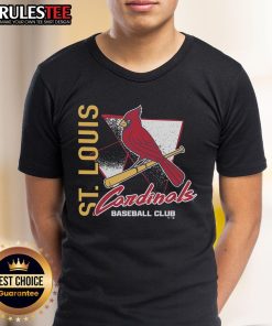 Stylish St. Louis Cardinals side arm baseball club T-shirt featuring vibrant team colors and logo, perfect for fans.