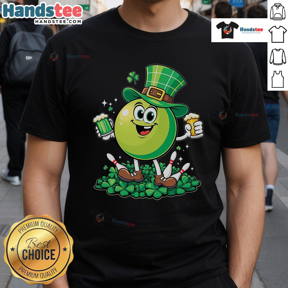 Nice St Patrick'S Day Bowling Ing Beer Lover Player T Shirt Funny St. Patrick's Day bowling t-shirt for beer lovers featuring a playful design perfect for festive celebrations.