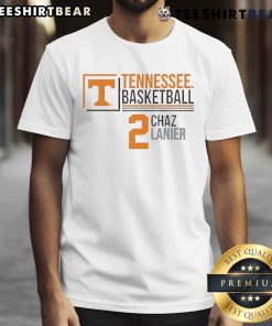 Chaz Lanier 2 T-Shirt featuring the Nice Tennessee Volunteers Basketball logo in vibrant colors.