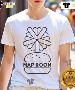 Alt Text: Nice The Map Room Logo T-Shirt featuring a stylish design with a vibrant logo, perfect for casual wear enthusiasts.