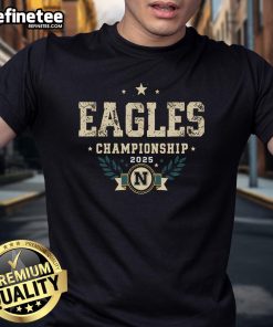 Nice Vintage PE Conference Championship 2025 Eagles T-Shirt featuring classic design and vibrant team colors.