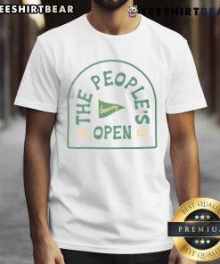 Nice Wm Phoenix Open X Breezy The People's Open Natural T-Shirt displayed on a model, showcasing vibrant colors and design.