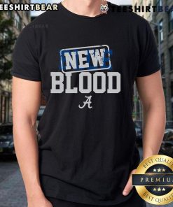 Official Alabama Basketball New Blood Beats Blue Blood T-Shirt featuring bold graphics and team colors for fans.