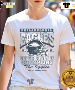 Alt Text: Official Awesome Philadelphia Eagles Super Bowl LIX 2025 Champions T-Shirt featuring team colors and logo design.