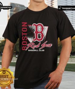 Official Boston Red Sox Side Arm Baseball Club T-Shirt featuring team logo and stylish design for fans.