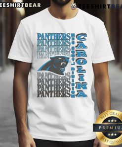 Official Carolina Panthers Gradient Wordmark T-Shirt featuring vibrant colors and team logo for fans and collectors.