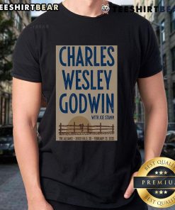 Official Charles Wesley Godwin Sioux Falls SD 2-13-2025 poster t-shirt featuring vibrant graphics and event details.