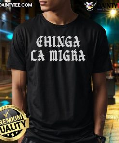 Official Chinga La Migra T-Shirt featuring bold graphics and a vibrant design promoting immigration rights and activism.