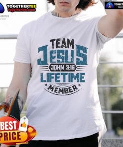 Official Christian Bible Verse Team Jesus Lifetime Member T-Shirt in vibrant colors, perfect for faith-inspired apparel.