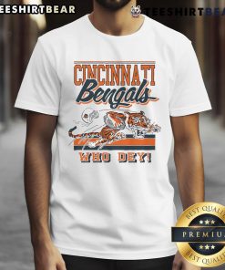 Official Cincinnati Bengals Retro Logo Mascot T-Shirt featuring the iconic Bengals logo on a stylish tee design.