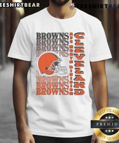 Official Cleveland Browns Gradient Wordmark T-Shirt featuring a stylish design in team colors for fans and collectors.