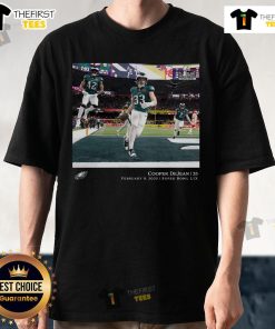 Cooper Dejean Philadelphia Eagles Super Bowl LIX Champions T-Shirt showcasing NFL flash features and team pride.