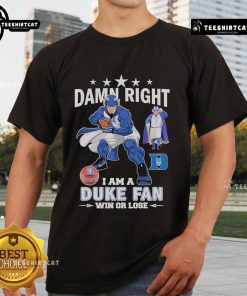Official Duke Blue Devils fan T-shirt featuring the mascot, perfect for showing support win or lose.