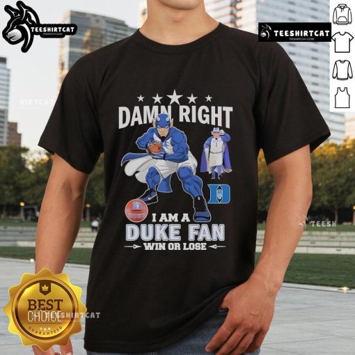 Official Duke Blue Devils fan T-shirt featuring the mascot, perfect for showing support win or lose.