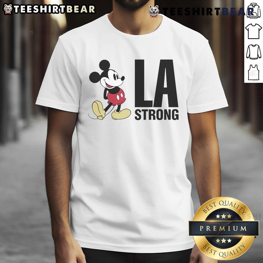 Official Disney La Strong Supporting Wildfire Relief T Shirt Official Disney La Strong Wildfire Relief T-Shirt featuring vibrant graphics to support wildfire recovery efforts.