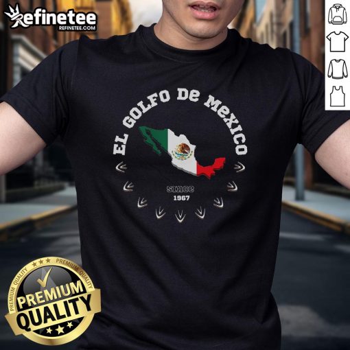 Official El Golfo De Mexico T-Shirt featuring vibrant colors and a unique design celebrating the Gulf of Mexico.