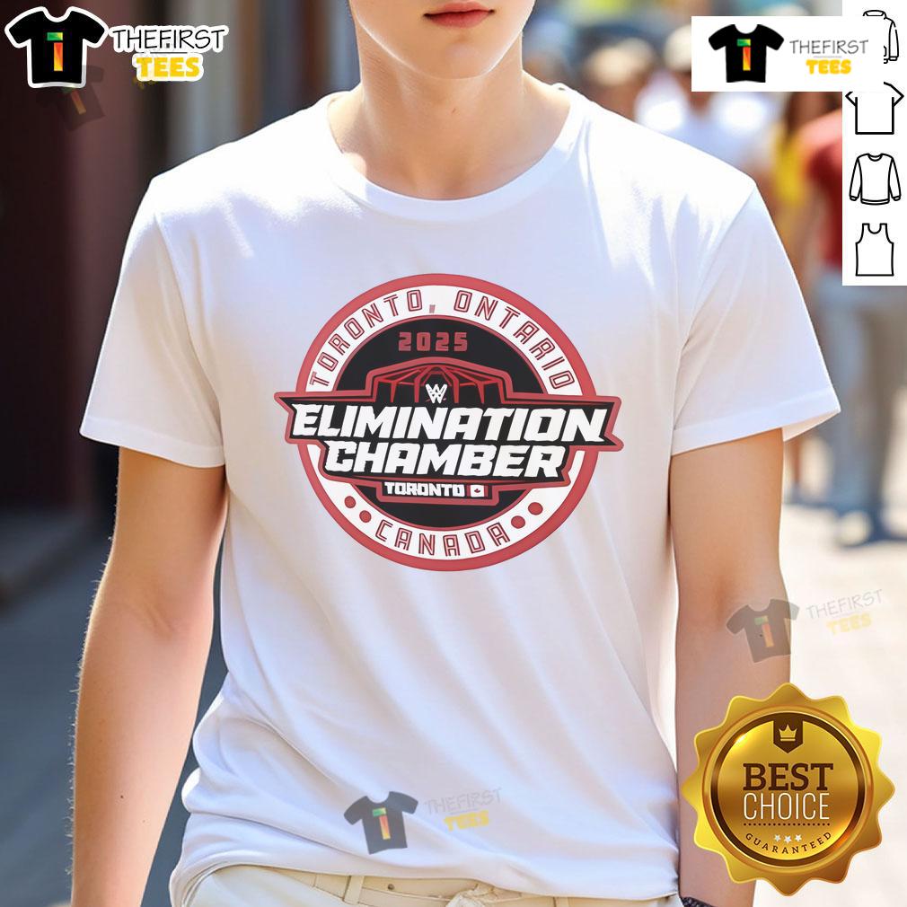 Official Elimination Chamber 2025 Logo Canada Toronto Ontario T Shirt Official Elimination Chamber 2025 Logo T-Shirt featuring Toronto, Ontario design for wrestling fans.
