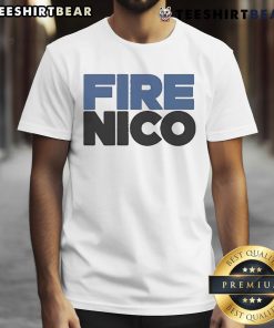 Official Fire Nico Dallas Mavericks protest Luka trade T-shirt showcasing bold graphics and vibrant team colors.