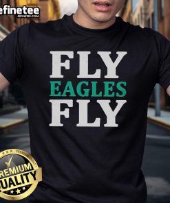 Official Fly Eagles Fly Philadelphia T-Shirt featuring team colors and logo, perfect for Eagles fans and game day wear.
