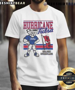 Official Gus T Tulsa Golden Hurricane retro logo mascot t-shirt featuring vibrant colors and classic design.