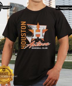 Official Houston Astros Side Arm Baseball Club T-Shirt featuring team logo and vibrant colors for fans.