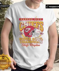 Official Kansas City Chiefs Super Bowl IV Champions T-Shirt featuring bold team graphics and vibrant colors.
