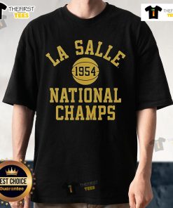 Official La Salle 1954 National Champs T-Shirt featuring vintage design, celebrating La Salle University's basketball victory.