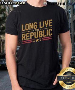 Official Long Live The Republic T-Shirt featuring bold graphics and a comfortable fit for patriotic supporters.