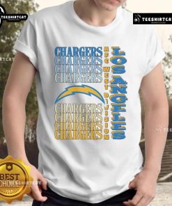 Alt Text: Official Los Angeles Chargers gradient wordmark T-shirt featuring team colors and logo, perfect for fans.