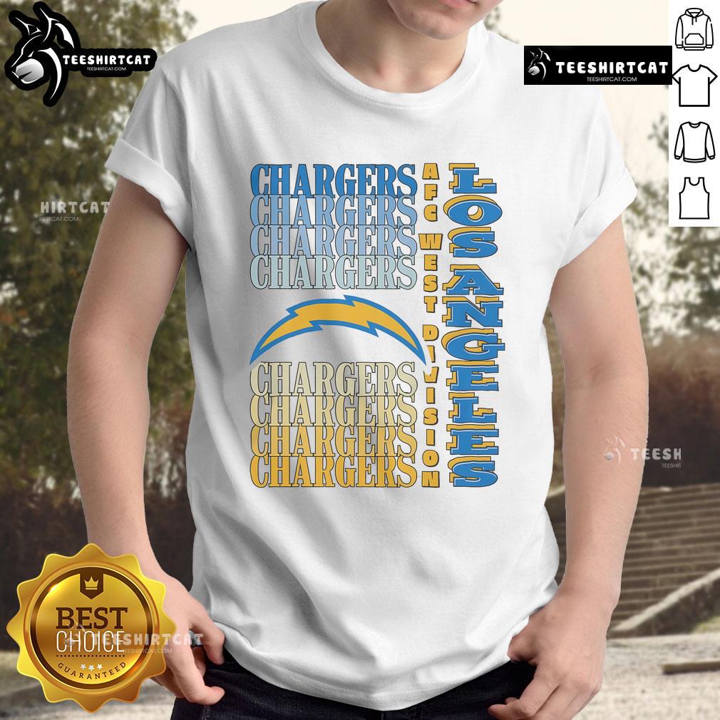Official Los Angeles Chargers Gradient Wordmark T Shirt Alt Text: Official Los Angeles Chargers gradient wordmark T-shirt featuring team colors and logo, perfect for fans.