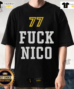 Official Luka Doncic 77 Fuck Nico T-Shirt featuring bold graphics celebrating Luka's iconic number and personality.