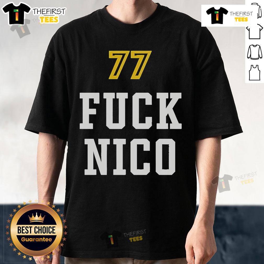 Official Luka Doncic 77 Fuck Nico T Shirt Official Luka Doncic 77 Fuck Nico T-Shirt featuring bold graphics celebrating Luka's iconic number and personality.