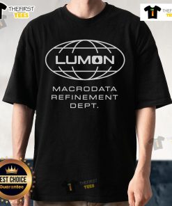 Official Lumon Macrodata Refinement Dept T-Shirt featuring logo and sleek design, perfect for fans of the series.