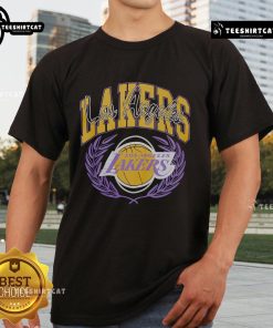 Official Michelob Ultra X M&N Los Angeles Lakers T-Shirt featuring vibrant team colors and logo, perfect for fans.