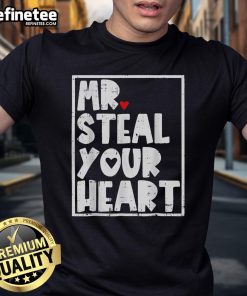Official Mr Steal Your Heart Valentine's Day T-Shirt featuring a playful design perfect for expressing love and affection.